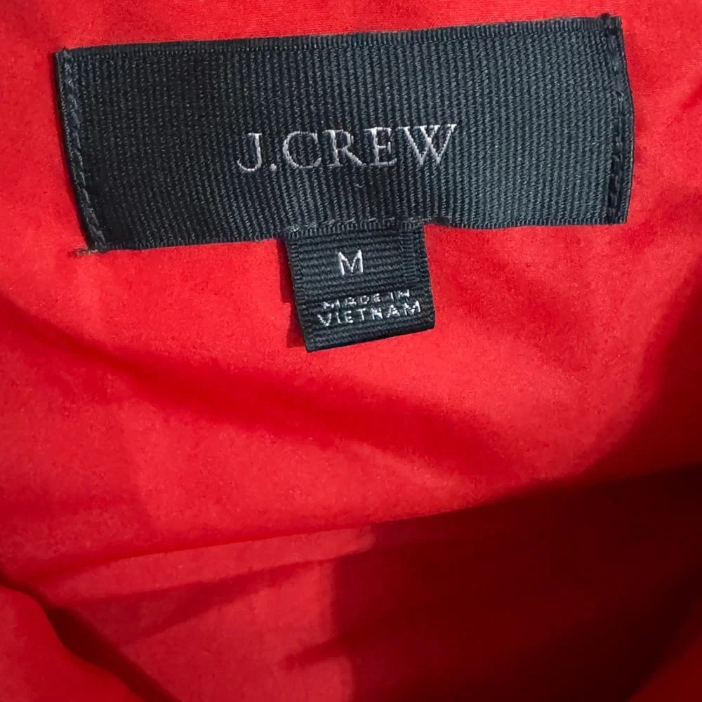 J.Crew size M red puffer down vest